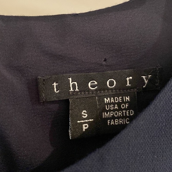 𝅺THEORY Yinga Debut Navy Blue Tunic Top - Picture 3 of 10